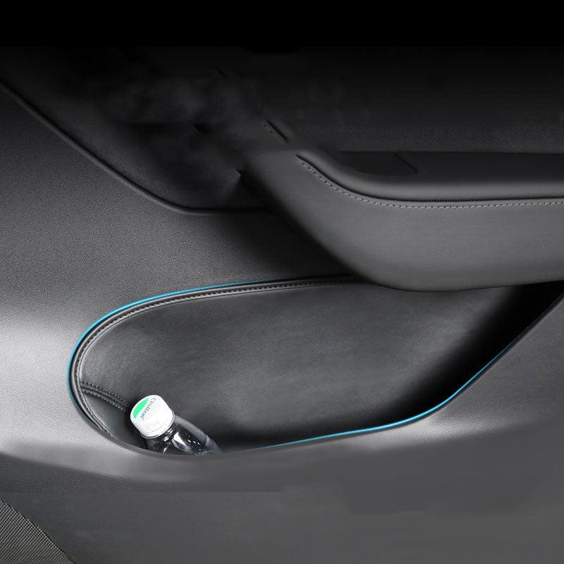 Leather Door Side Storage Bag Tray Organizer for Tesla Model Y