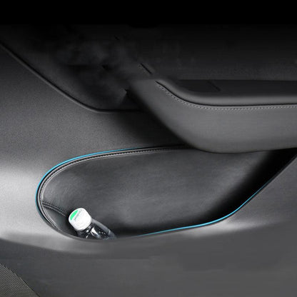 Leather Door Side Storage Bag Tray Organizer for Tesla Model Y