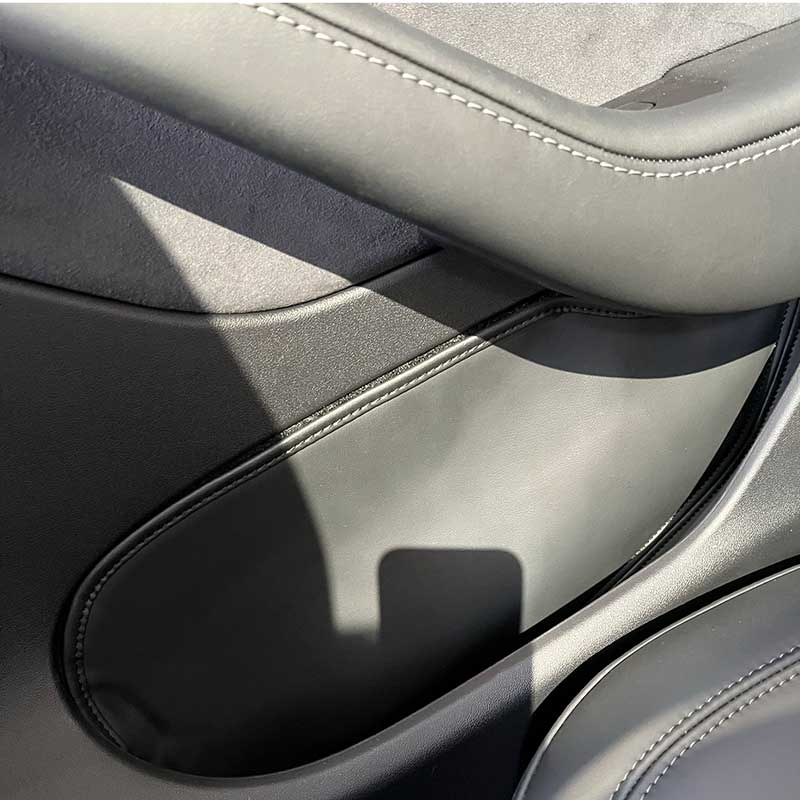 Leather Door Side Storage Bag Tray Organizer for Tesla Model Y