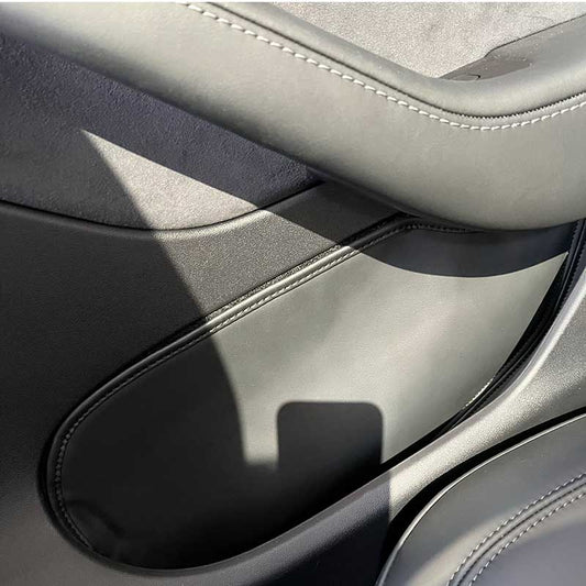 Leather Door Side Storage Bag Tray Organizer for Tesla Model Y