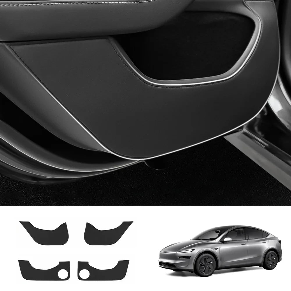 Leather Door Kick Guards for Tesla Model Y Juniper 2025+ / Model 3 Highland 2024+ Model Y Juniper 2025+