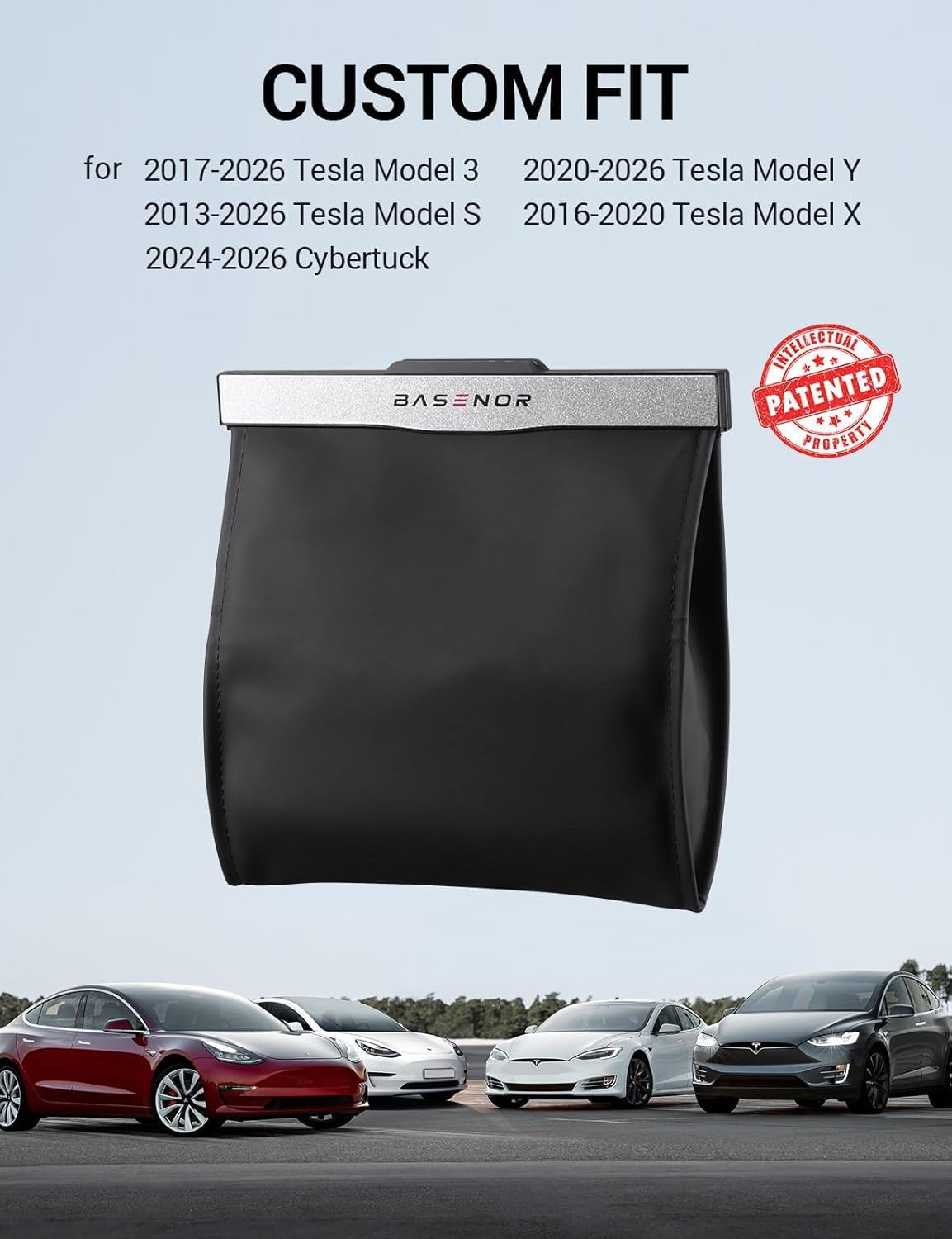 Back Seat Garbage Bin for Tesla Model Y/3/S/X Cybertruck Trash Can