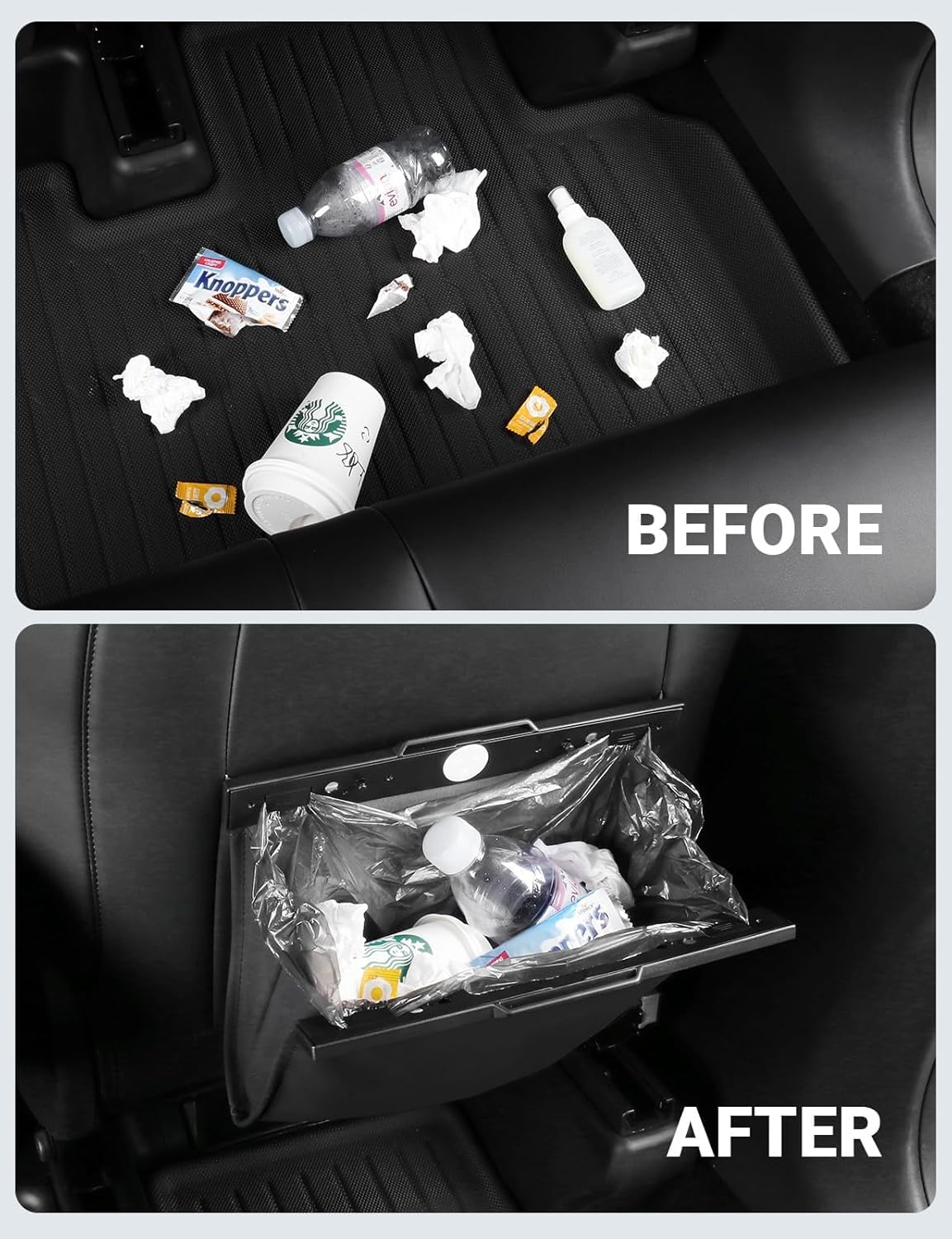 Back Seat Garbage Bin for Tesla Model Y/3/S/X Cybertruck Trash Can