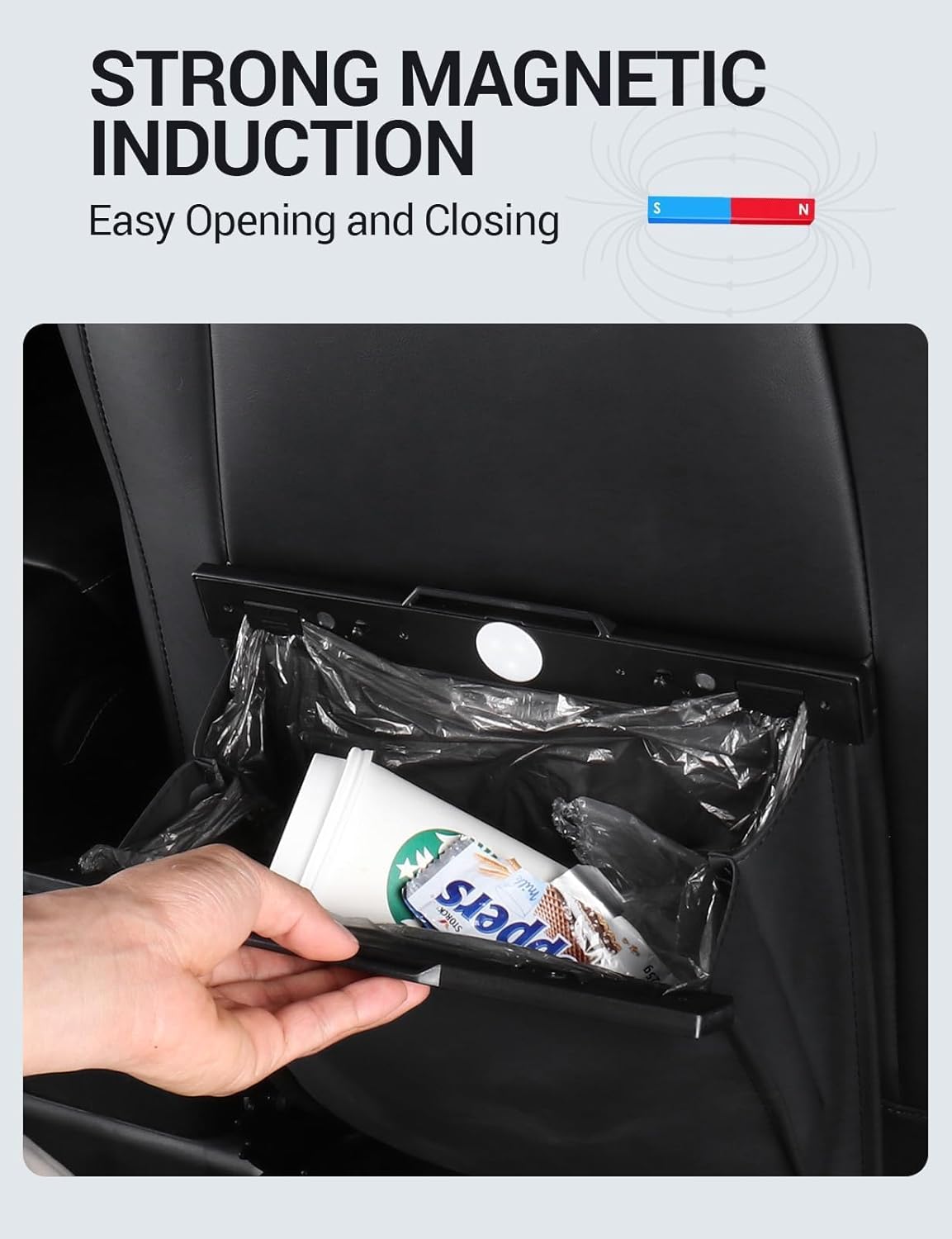 Back Seat Garbage Bin for Tesla Model Y/3/S/X Cybertruck Trash Can