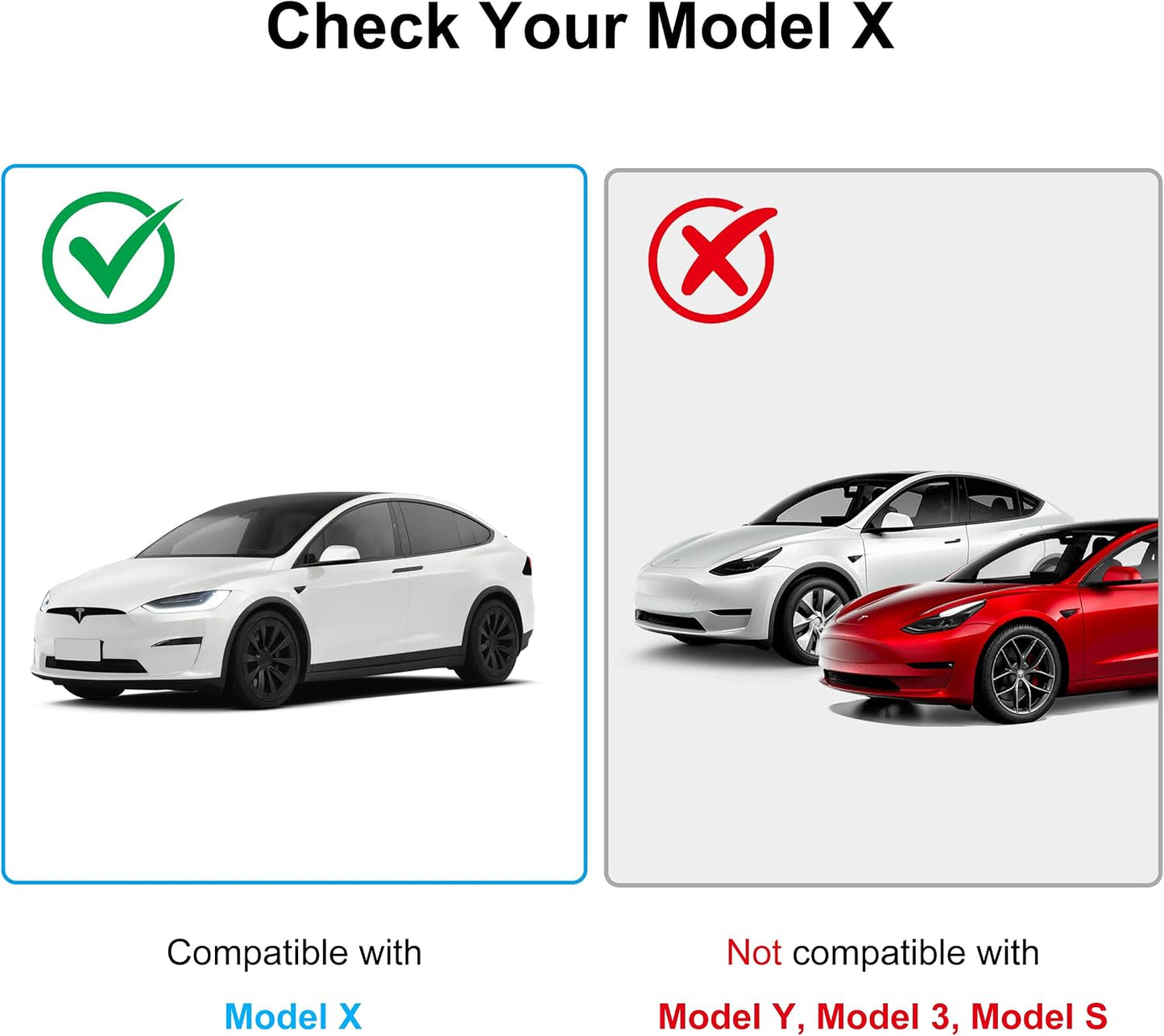 No-Drill Adjustable Front License Plate Mount for Tesla Model X