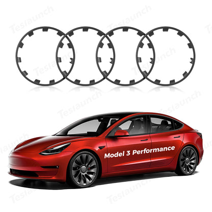 All-in-one Rim Protector for Tesla Model 3 Performance 20-inch Uberturbine Wheel Carbon Grey Standard Set (4 PCS)