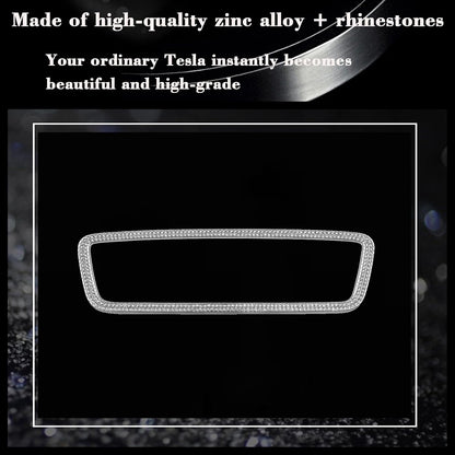 Crystal Bling Interior Rearview Mirror Frame for Tesla Model Y Juniper & Model 3 Highland