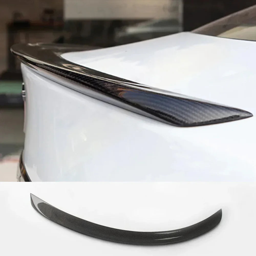 [Real Carbon Fiber] Rear Spoiler for Tesla Model 3/Y/S/X Model S 2014+ Glossy Carbon Fiber