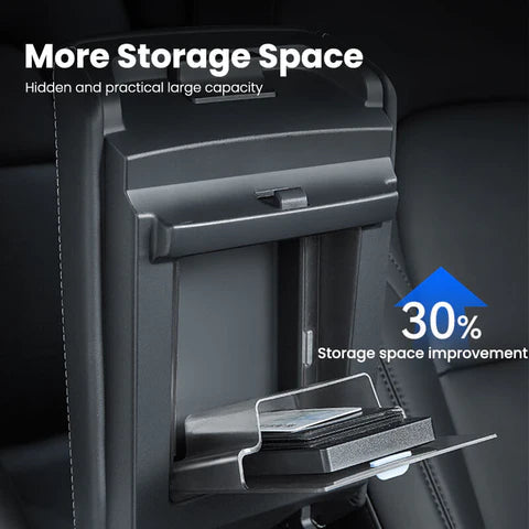 Magnetic Armrest Hidden Storage Organizer Box for Tesla Model 3/Y