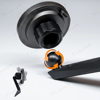 Dashboard Steering Wheel Phone Holder Magnetic Magsafe Wireless Charging Phone Holder For Tesla Model 3 / Y (2017-2025)