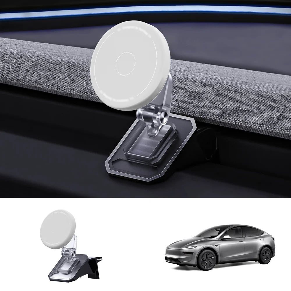 Magnetic Silicone Phone Holder for Tesla Model Y Juniper 2025+ / Model 3 Highland 2024+ Model Y Juniper 2025+ White