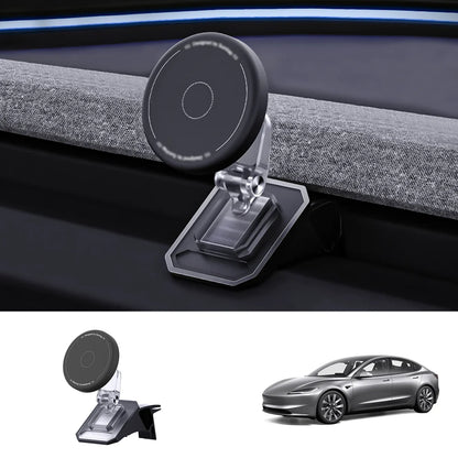 Magnetic Silicone Phone Holder for Tesla Model Y Juniper 2025+ / Model 3 Highland 2024+ Model 3 Highland 2024+ Black