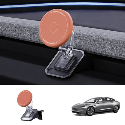 Magnetic Silicone Phone Holder for Tesla Model Y Juniper 2025+ / Model 3 Highland 2024+ Model 3 Highland 2024+ Orange