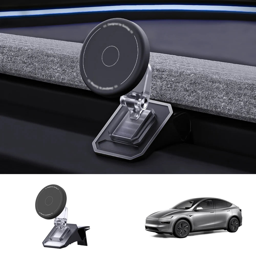Magnetic Silicone Phone Holder for Tesla Model Y Juniper 2025+ / Model 3 Highland 2024+ Model Y Juniper 2025+ Black