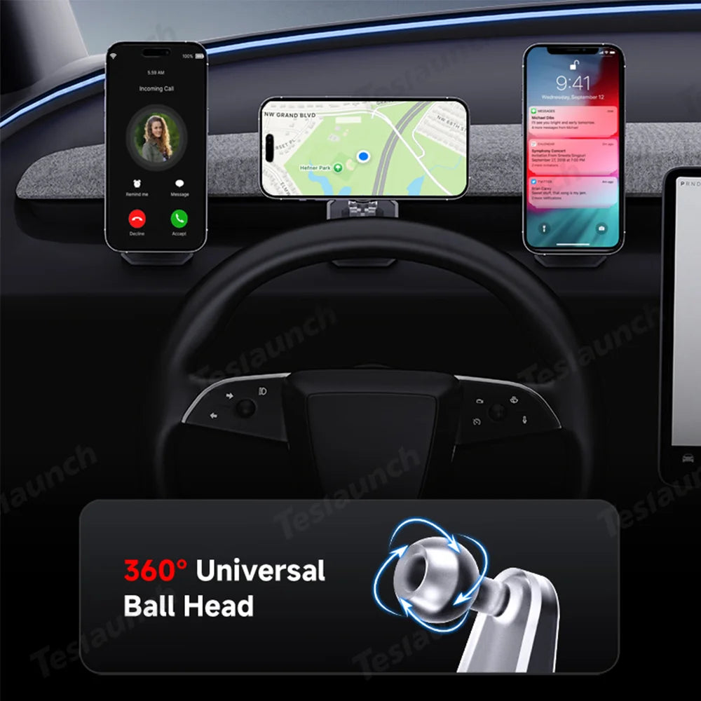 Magnetic Silicone Phone Holder for Tesla Model Y Juniper 2025+ / Model 3 Highland 2024+