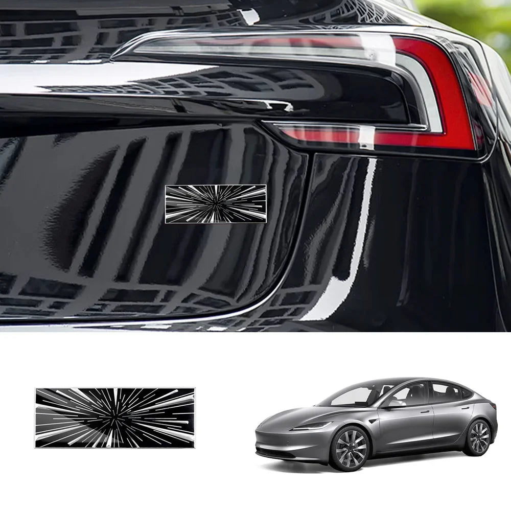 Magnetic Time Tunnel Rear Emblem Badge for Tesla Model 3 Highland 2024+ 2