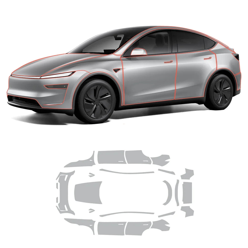 Matte TPU Full Car Paint Protection Film (PPF) for Tesla Model Y Juniper 2025+ Buy in set Set E – Full Body (A + B + C + D)
