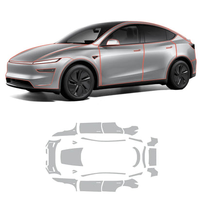 Matte TPU Full Car Paint Protection Film (PPF) for Tesla Model Y Juniper 2025+ Buy in set Set E – Full Body (A + B + C + D)