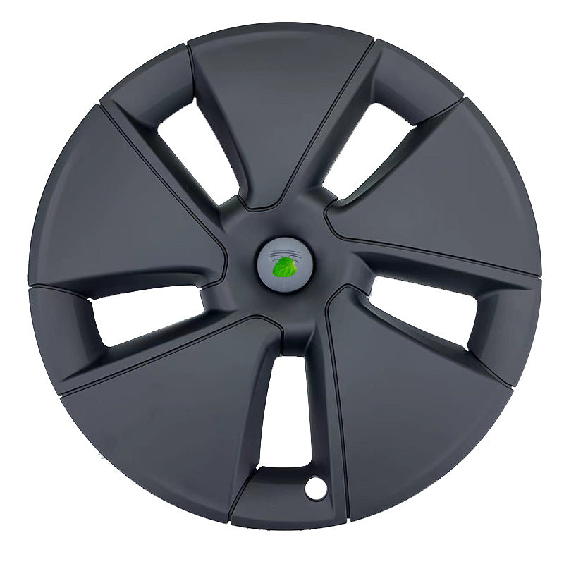Aero Hubcap (4 Pcs) for Tesla Model 3 (2017-2023) Matte black With black Logo 18"