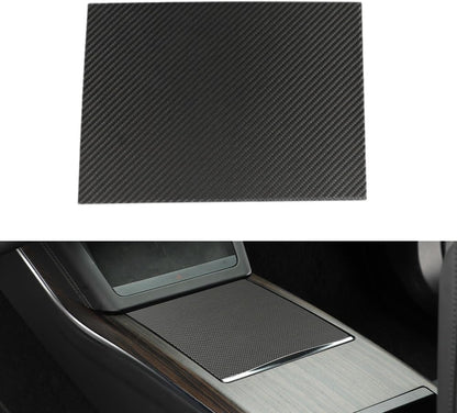 [Real Carbon Fiber] Center Console Panel Cover For Model X/S Matte Carbon Fiber