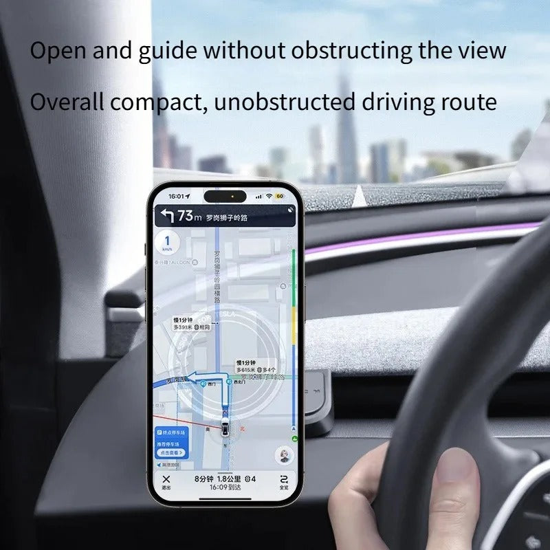 360° Adjustable Magnetic Phone Mount for Tesla Model Y Juniper 2025+ / Model 3 Highland 2024+