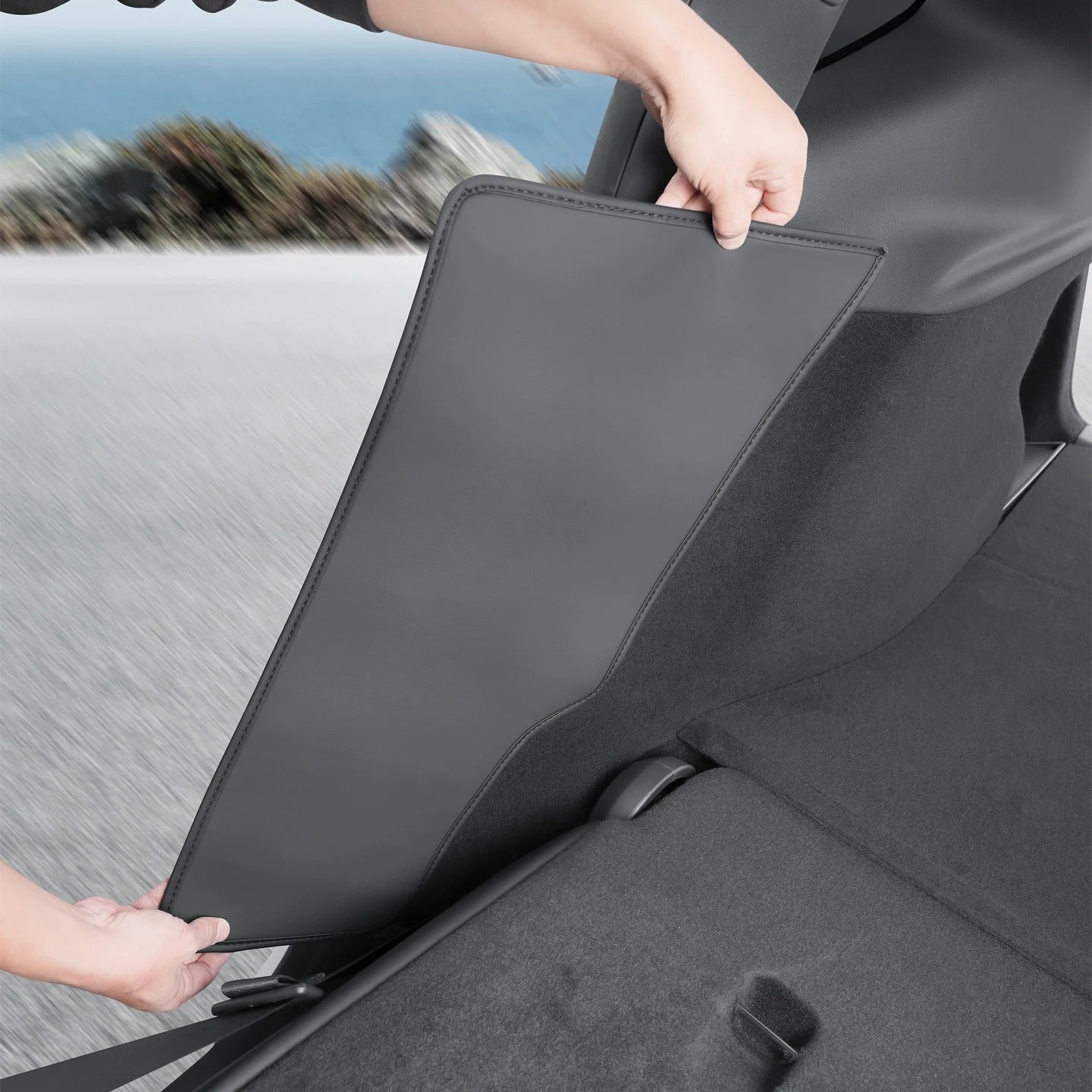 Napa Leather C-Pillar Protectors – Premium Protection for Tesla Model Y Juniper 2025+