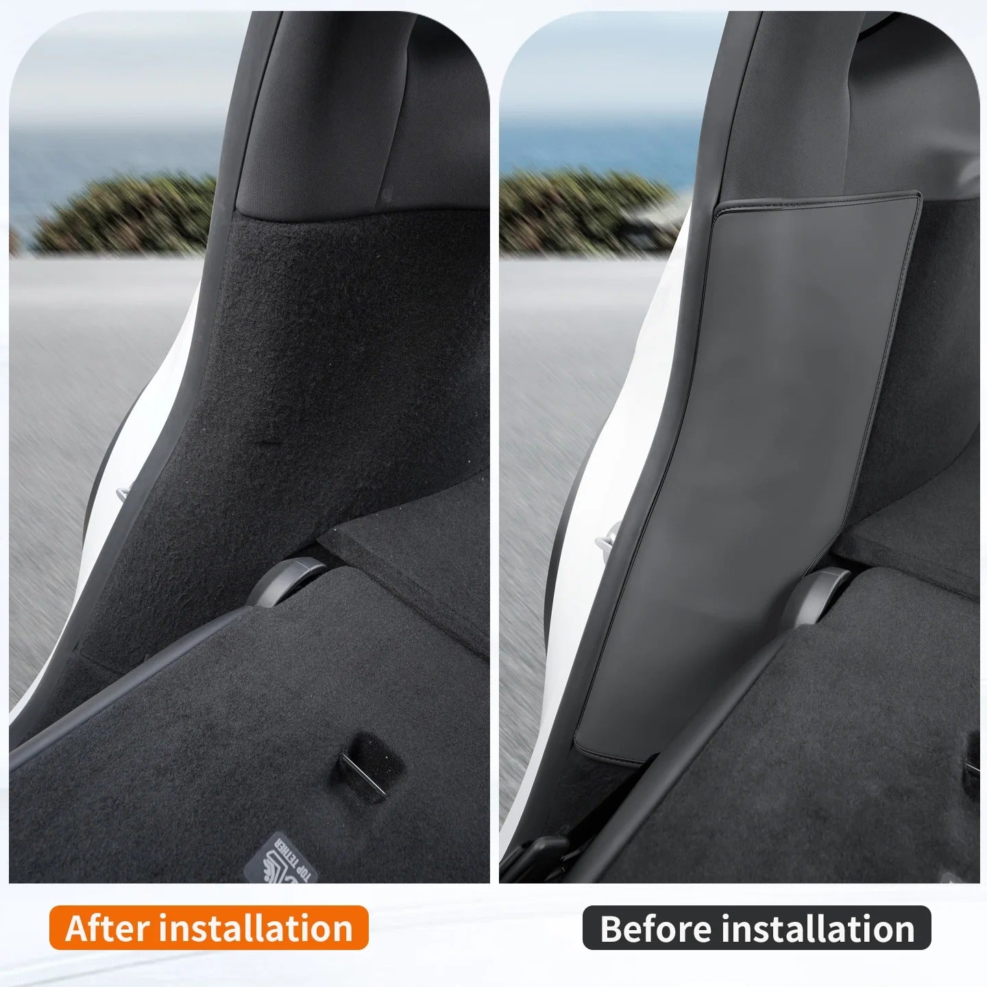Napa Leather C-Pillar Protectors – Premium Protection for Tesla Model Y Juniper 2025+