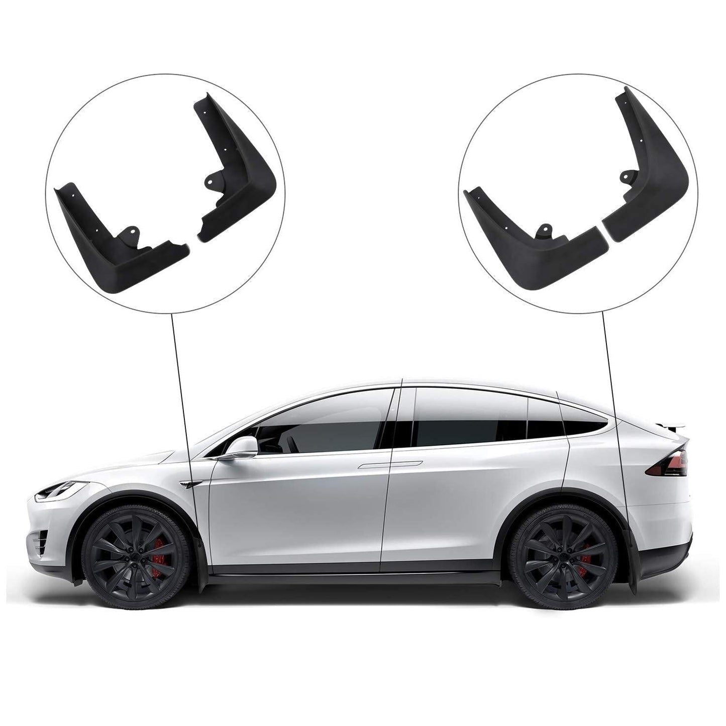Mud Flaps Splash Guards For Tesla Model X (4 Pcs)
