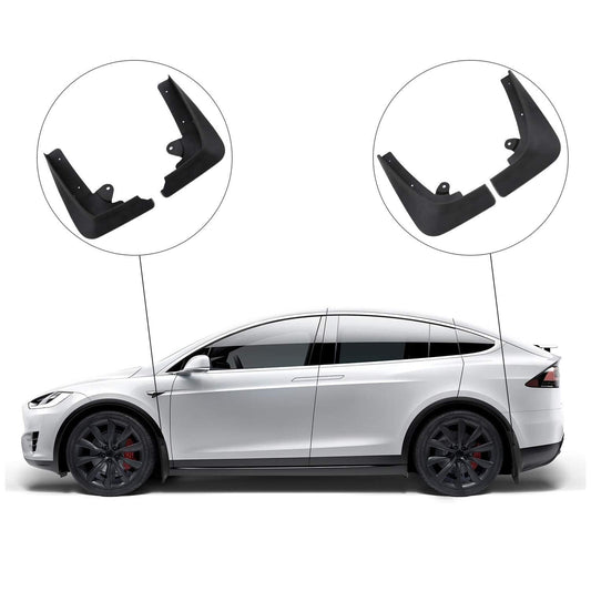 Mud Flaps Splash Guards For Tesla Model X (4 Pcs)
