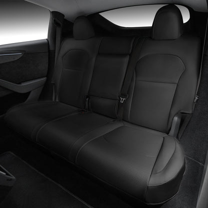 All-Inclusive Seat Cover for New Tesla Model Y Juniper 2025+ Black Rear Seats Only