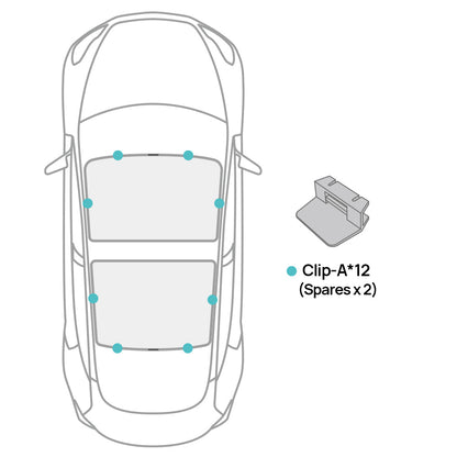 NASA Logo Roof Glass Sunshade For Tesla Model 3 Highland/Y/3