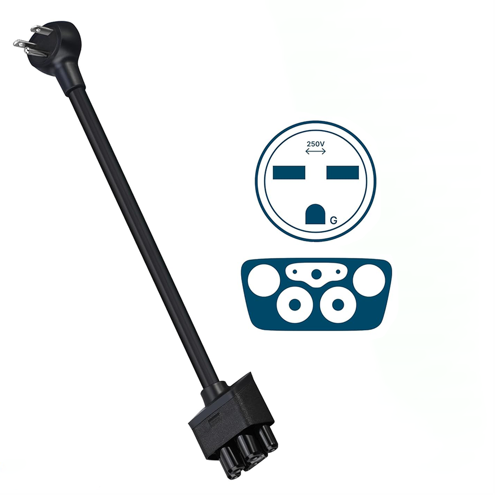 NEMA Adapter Gen 2 EV Charger Extension Cord Connector for Tesla Mobile Connector NEMA 6-15