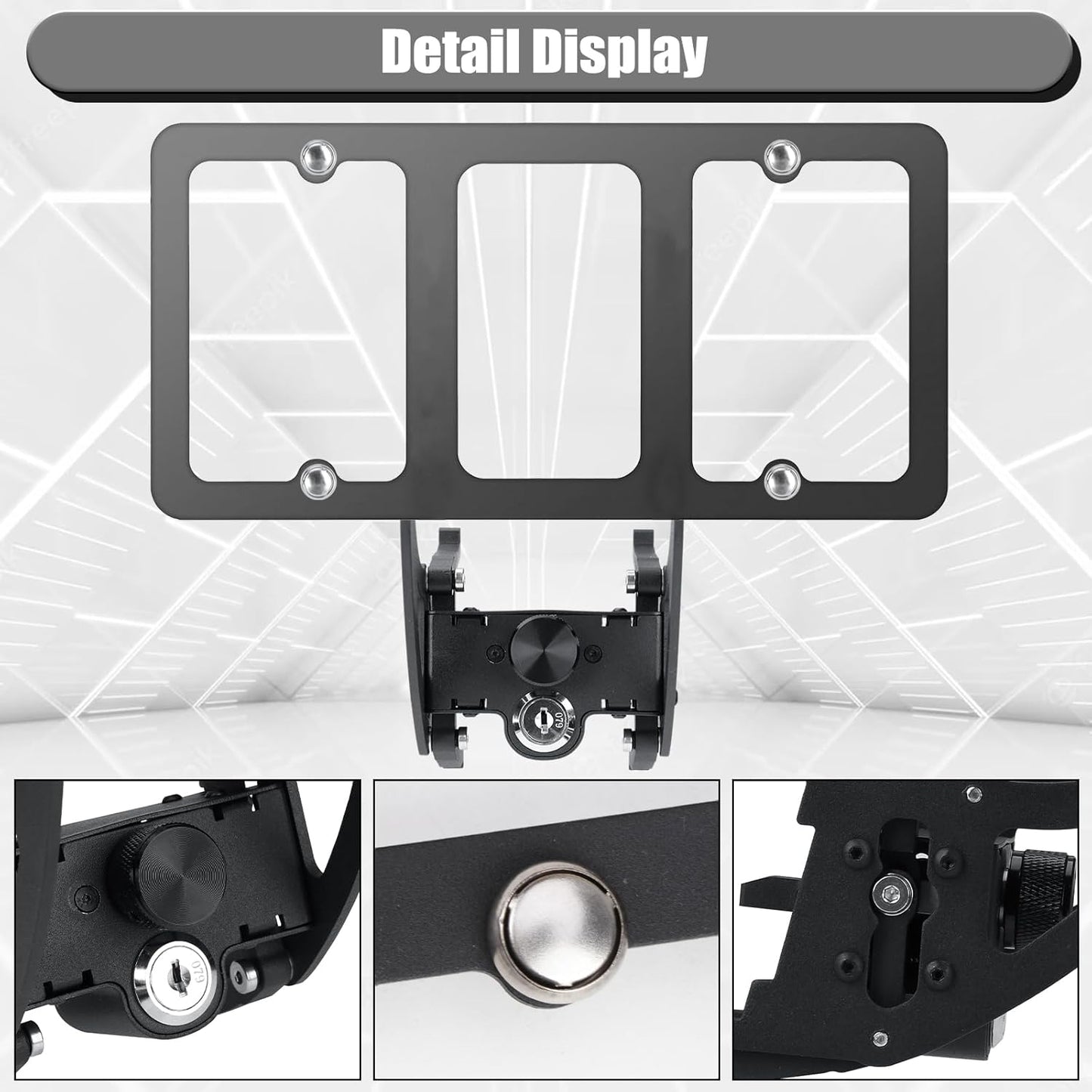 No Drill Anti-theft Front License Plate Holder For Tesla Model 3/Y
