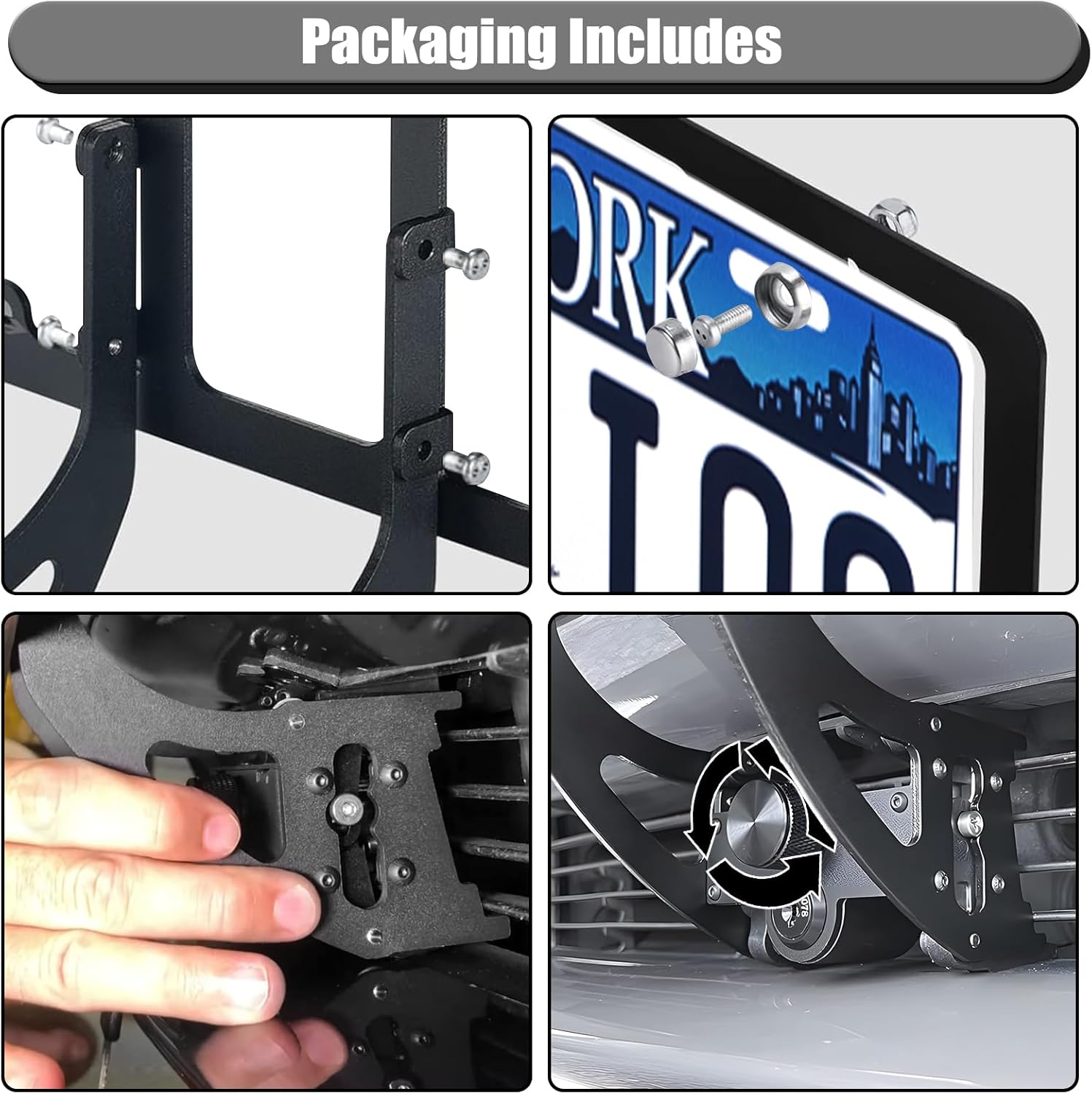 No Drill Anti-theft Front License Plate Holder For Tesla Model 3/Y