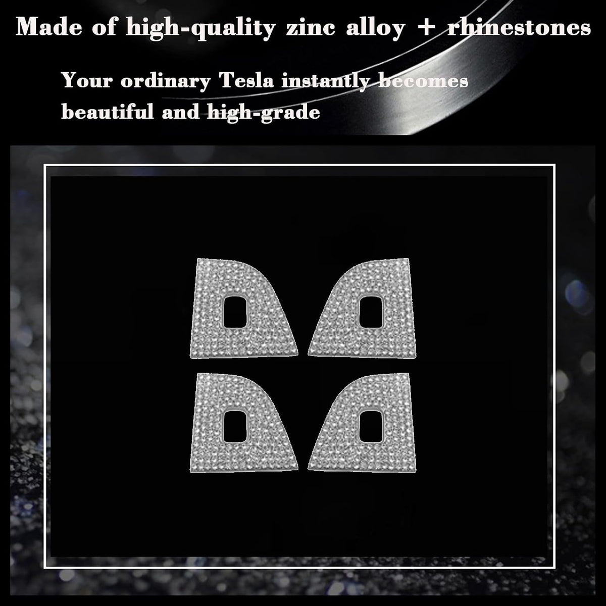 Crystal Bling Open Door Button for Tesla Model Y Juniper & Model 3 Highland