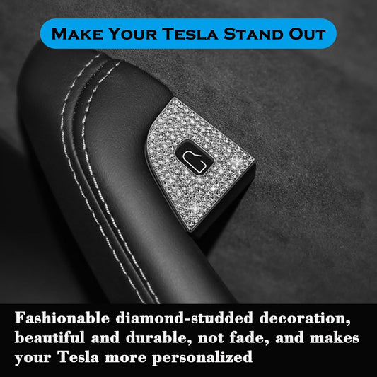 Crystal Bling Open Door Button for Tesla Model Y Juniper & Model 3 Highland