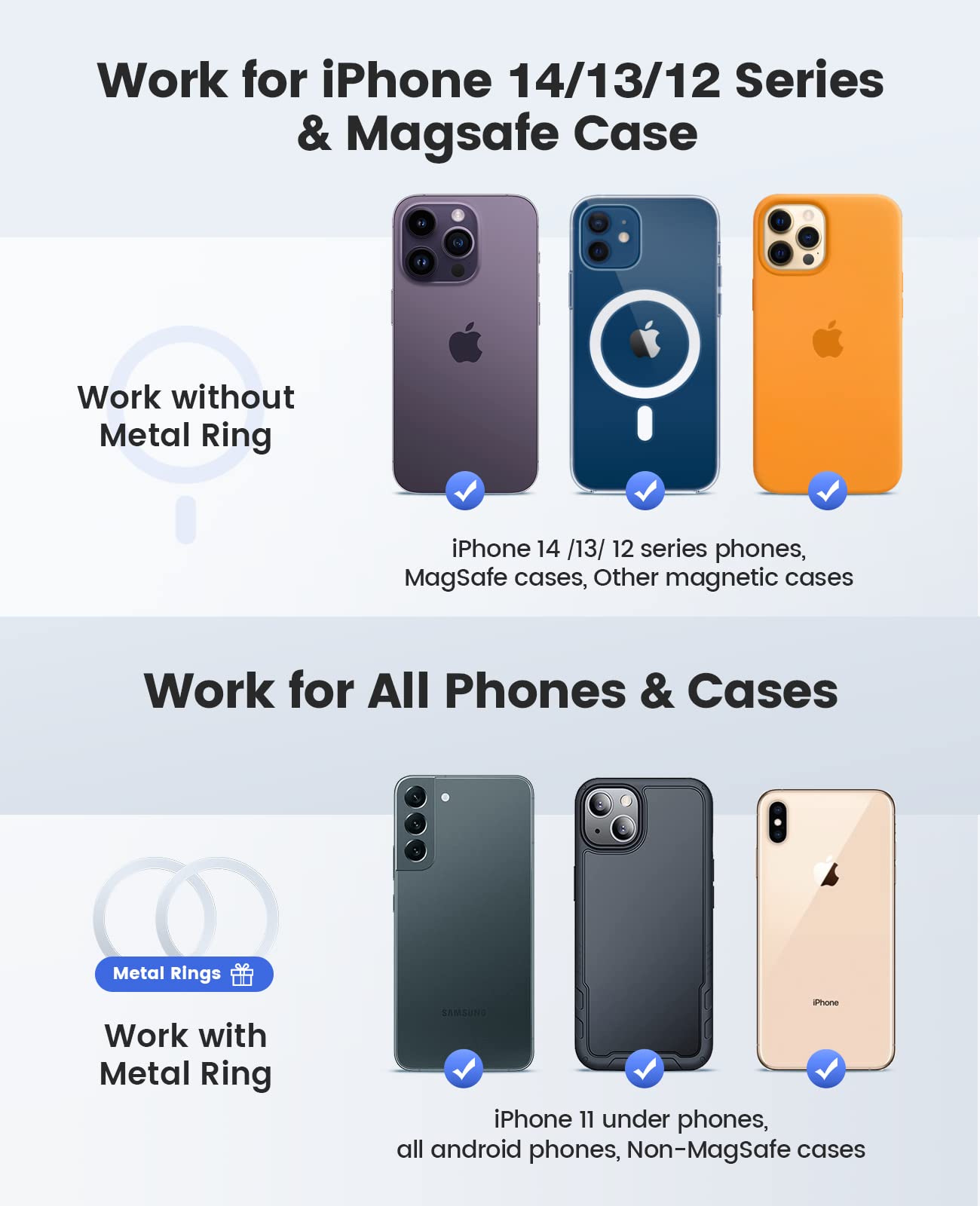 Phone Mount for Model 3/Y/S/X Wireless Magnetic