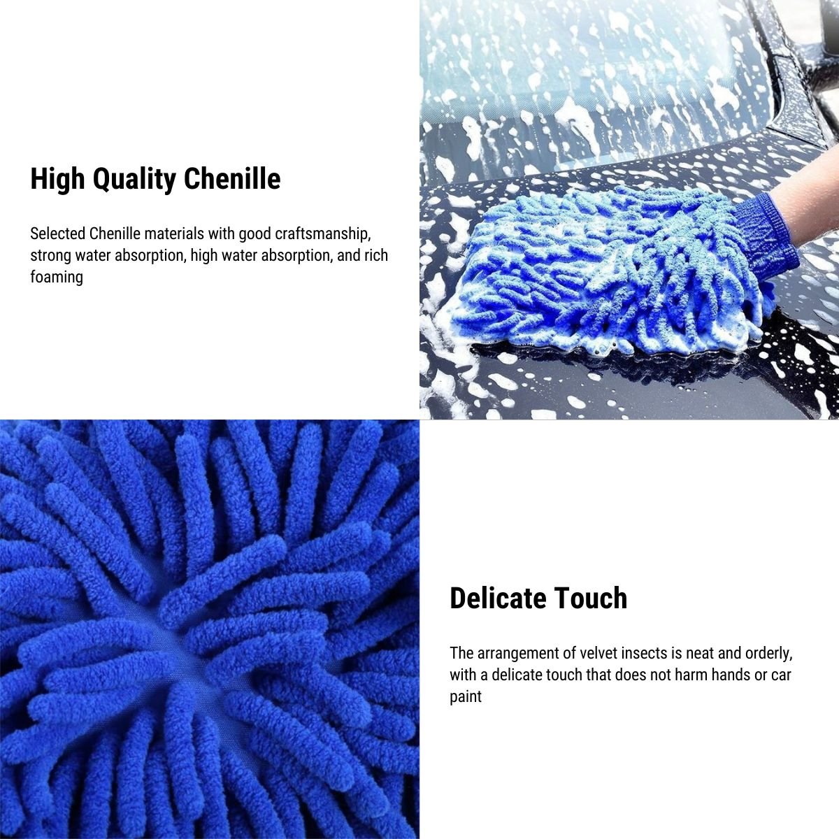 Premium Chenille Car Wash Glove Tesla Cleaner