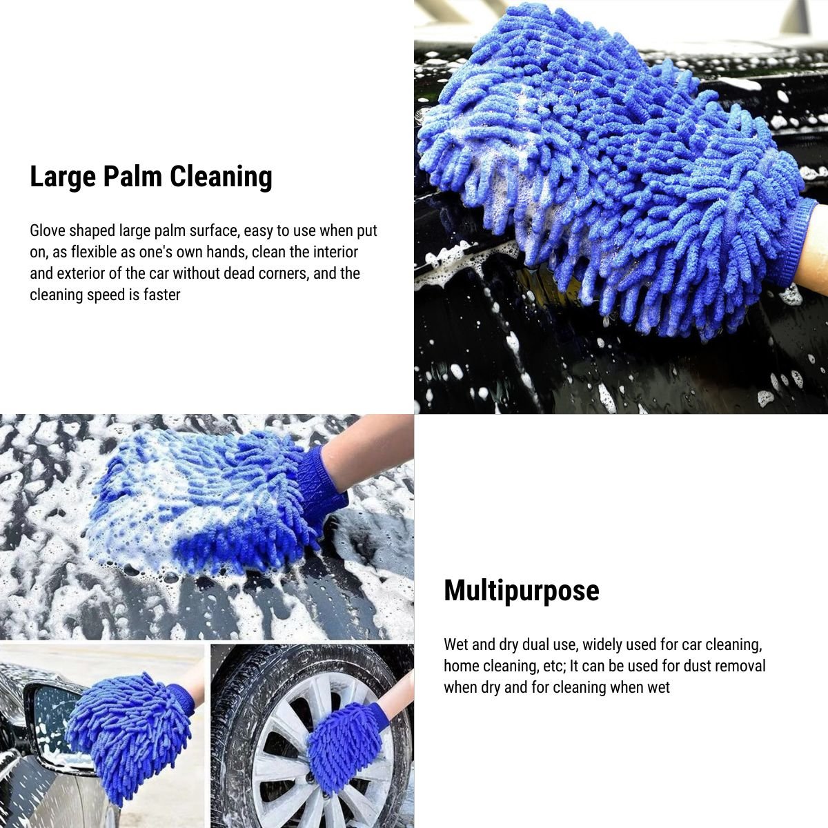 Premium Chenille Car Wash Glove Tesla Cleaner