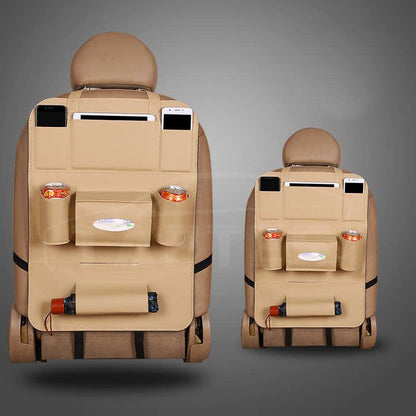 Premium Leather Car Seat Back Organizer for Tesla Model S/3/X/Y