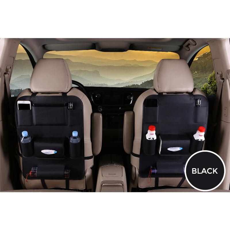 Premium Leather Car Seat Back Organizer for Tesla Model S/3/X/Y