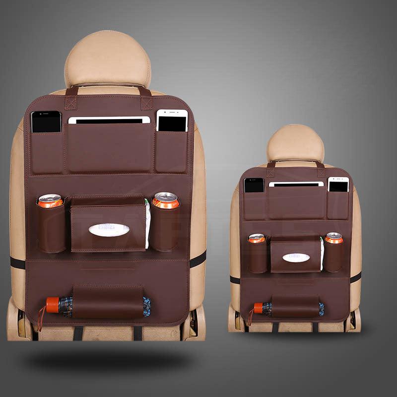 Premium Leather Car Seat Back Organizer for Tesla Model S/3/X/Y