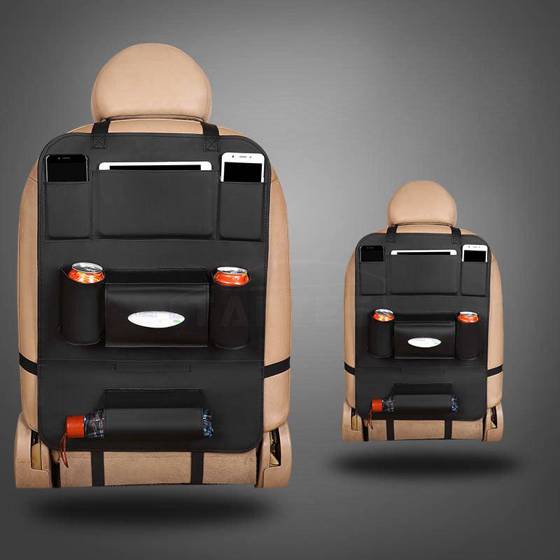 Premium Leather Car Seat Back Organizer for Tesla Model S/3/X/Y