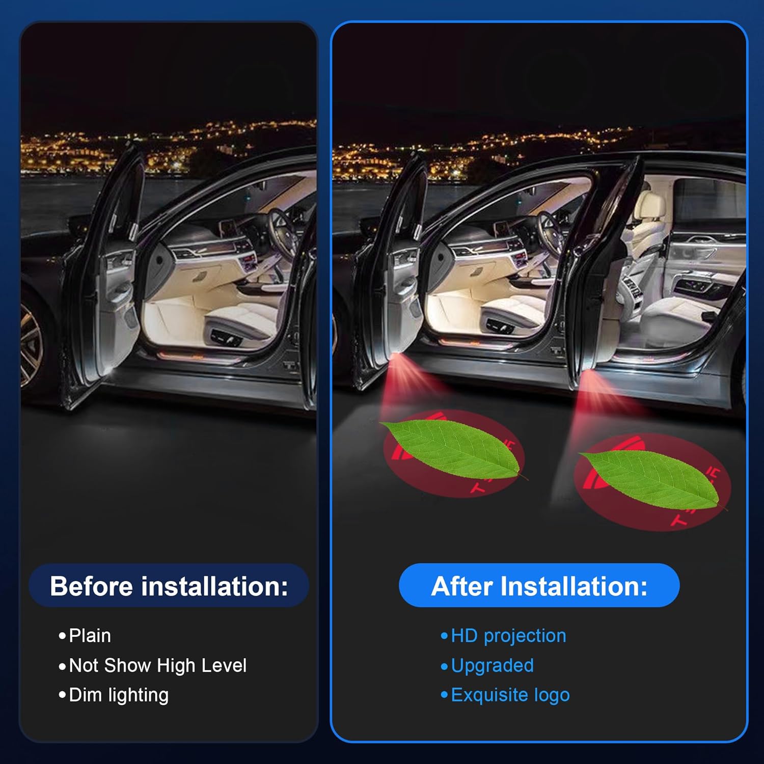 Puddle Lights Projector Door Lights 4pcs For Tesla Model Y/3/X/S