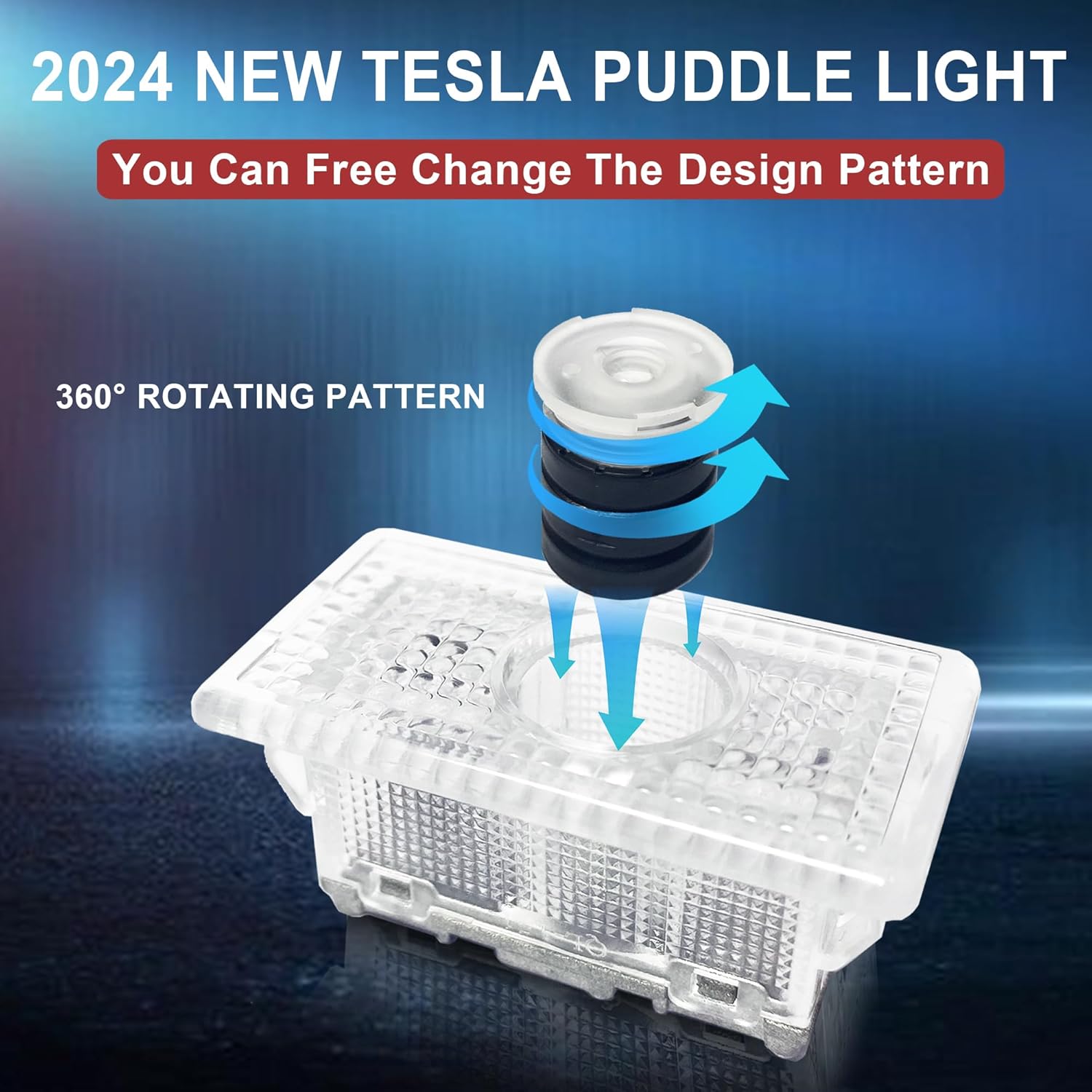 Puddle Lights Projector Door Lights 4pcs For Tesla Model Y/3/X/S