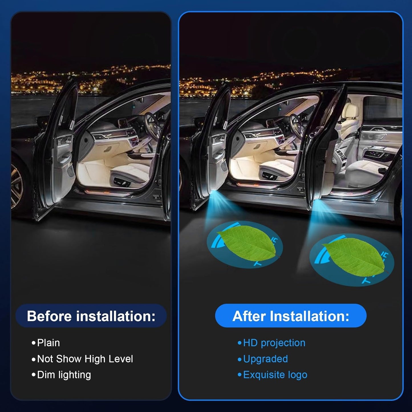 Puddle Lights Projector Door Lights 4pcs For Tesla Model Y/3/X/S