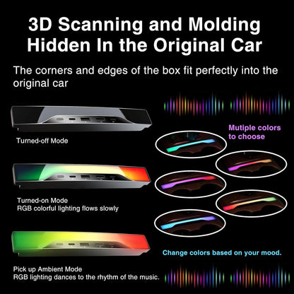 Center Console RGB USB Hub with Ambient Lighting for Model 3/Y