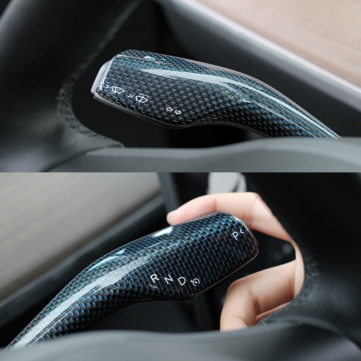 Real Carbon Fiber Stalk Cover for Tesla Model 3 Y