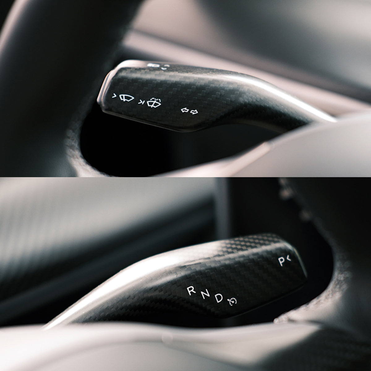 Real Carbon Fiber Stalk Cover for Tesla Model 3 Y