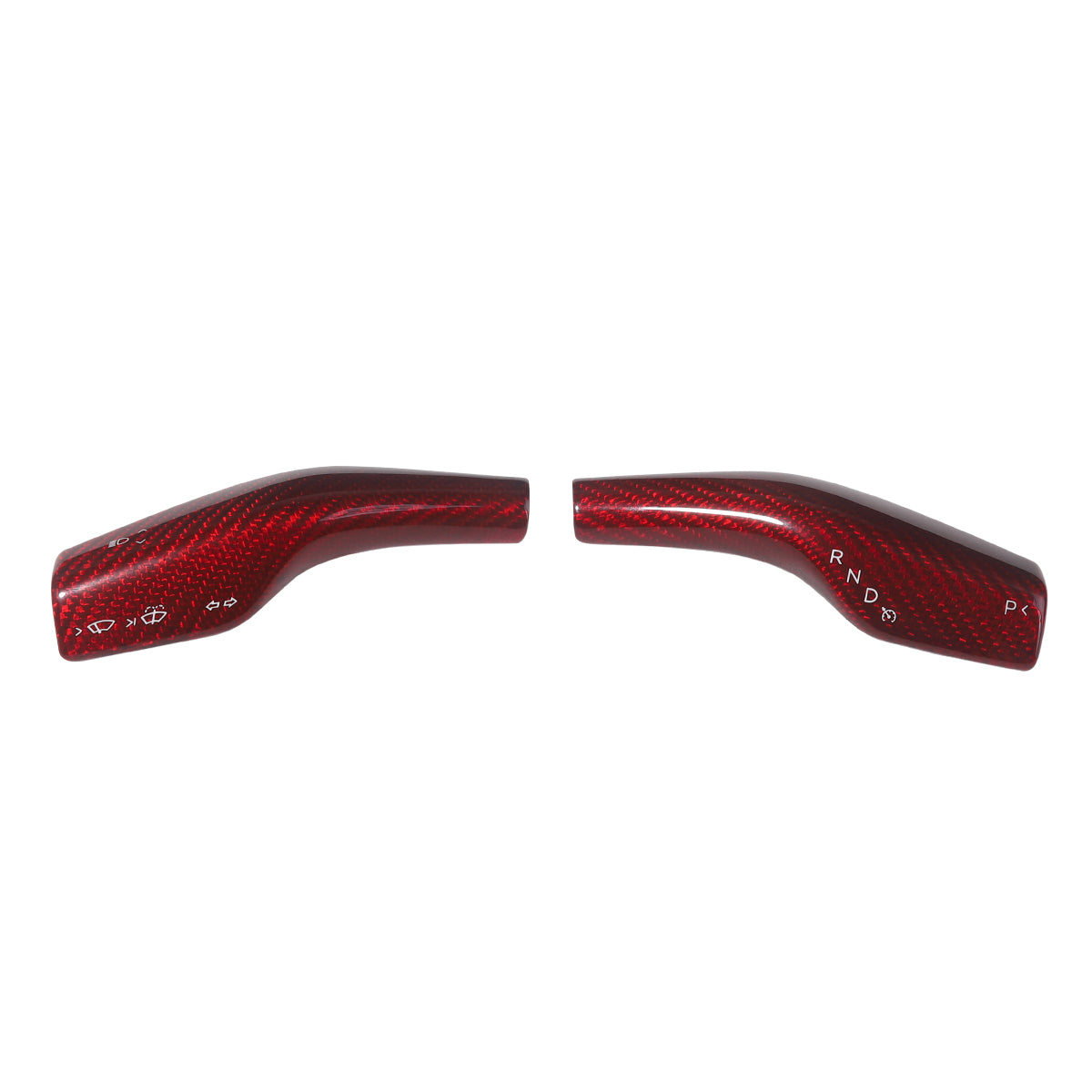 Real Carbon Fiber Stalk Cover for Tesla Model 3 Y Red